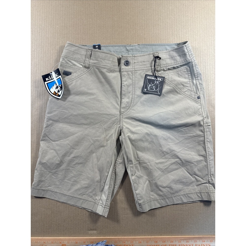 Kuhl Shorts Radikl Beige Shorts Outdoor Hiking Pockets Sz 32 Inseam 10" NWT